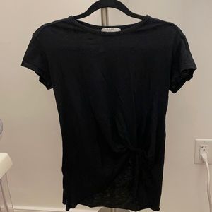Black Stateside T-shirt with front twist